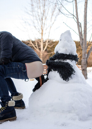 Gay snowman Bo Sinn fucking twink Benjamin Blue in the ass from behind