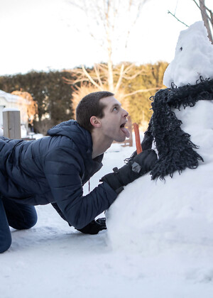 Gay snowman Bo Sinn fucking twink Benjamin Blue in the ass from behind