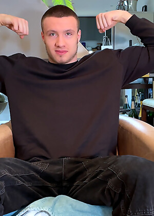 Straight Muscular Hunk Wanks his Massive Thick Uncut Cock & Shoots a Huge Load of Cum into his Face!