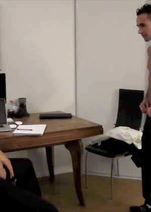 Gay American Eddy Crunch gets interviewed & fucked by top executive Jordan Fox