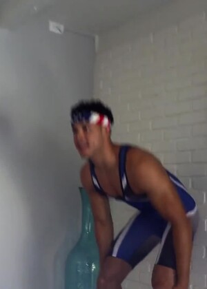 Jerk Off Race - Loser Gets JIZZED On! Channing Rodd, Dustin Hazel, and Jacob Booker Go Head-To-Head
