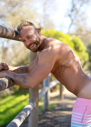 Muscle hunks Brogan and Devy have gay sex