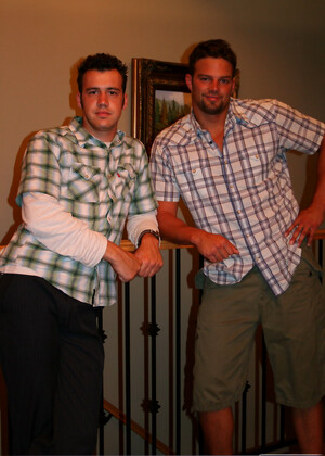 Amateur gays Lucas and Ricky M doff their plaid shirts and play an oral game