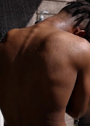 Kendrix Carter Tastes His Cum Before A Long Shower Outside