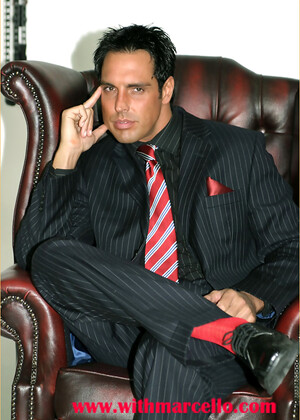 Nothing turns Marcello on more than getting photographed in his sexy suits