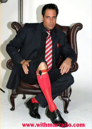 Nothing turns Marcello on more than getting photographed in his sexy suits