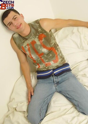 Straight twink jacking off