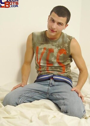 Straight twink jacking off
