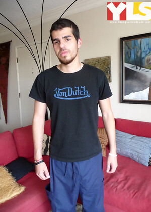 Latino jerking off dick