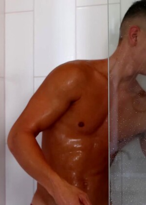 Lean Teen Christian Parker Cleans Off After Soaking Himself In Cum