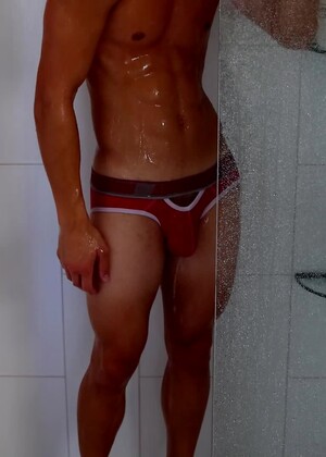 Lean Teen Christian Parker Cleans Off After Soaking Himself In Cum