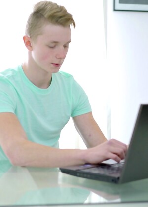 Student twink Elias has been studying hard