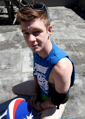 Red headed Aussie - Cody James naked on the roof