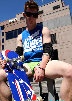 Red headed Aussie - Cody James naked on the roof