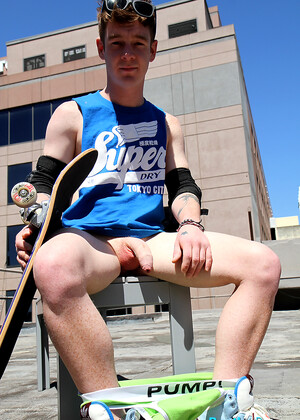 Red headed Aussie - Cody James naked on the roof