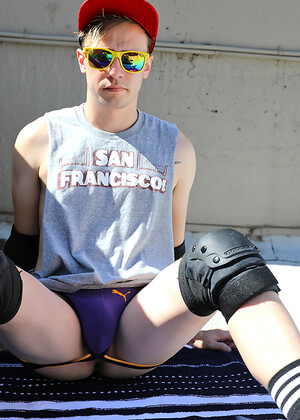 Aussie boy Bailey James getting naked on the roof