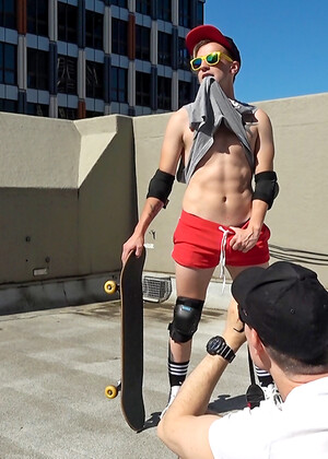 Aussie boy Bailey James getting naked on the roof