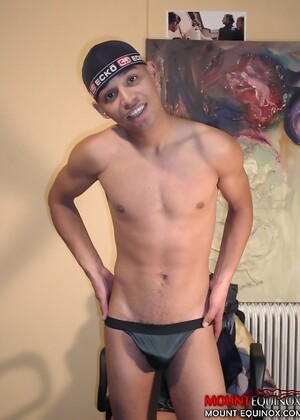 Sexy Latin twink showing off his thick rod and tight smooth body.