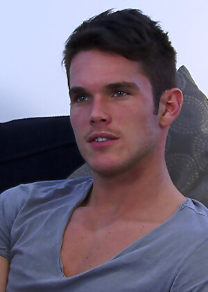 Straight Young Footballer Jay Hall Slides Up & Down on the Massive Blue Dildo