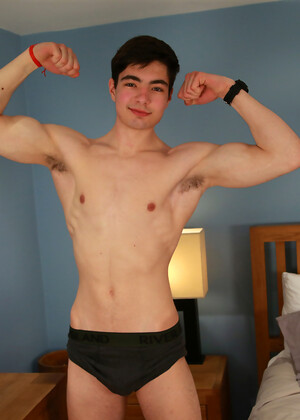Tall and Lean Straight Pup Toni Shows us his Rock Hard Uncut Cock!