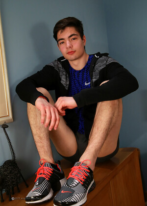 Tall and Lean Straight Pup Toni Shows us his Rock Hard Uncut Cock!