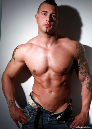 body builder posing nude