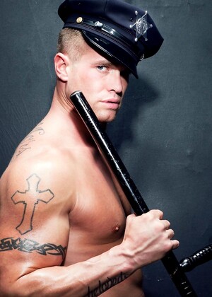 Bryce works the fetish cop mojo.