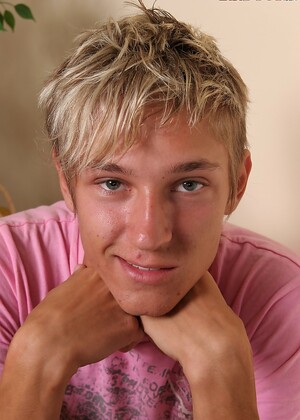 Cute blond twink shows cock