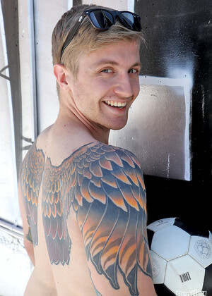 Get naked on the roof with my hot mate Luc Dean