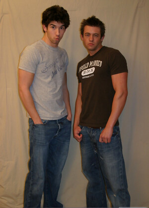 Sexy homosexuals Drake and Blake strip their clothes and pose naked