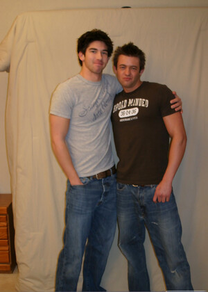 Sexy homosexuals Drake and Blake strip their clothes and pose naked