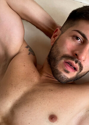 Hot gay hunk Liam sucking two big uncut cocks