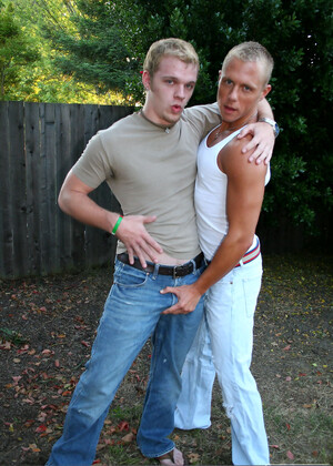 Gay stud Riley finds his BF Jack stroking his big dick & gives him a hot BJ