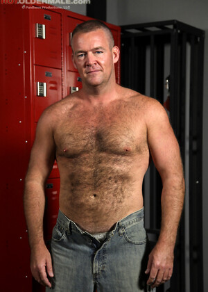 Bruce Mills in a locker room