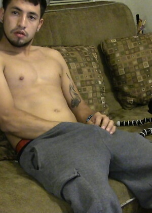 Hot stud Aron masturbates