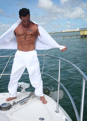 Javier Curved Dick Jerking On The Boat