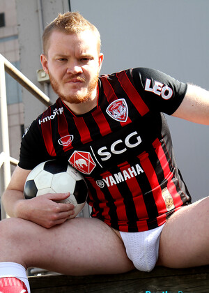 Aussie Red Head - Beau Jackson strips naked out on Ben's rooftop