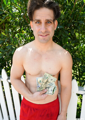Rick strips outdoors then sucks a cock for money and gets fucked on the floor