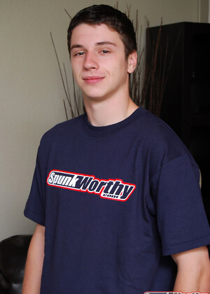 Hot college twink Corey jacking off dick