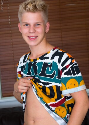 Blond boy's first time on video