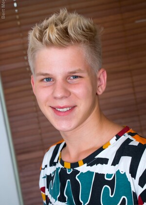 Blond boy's first time on video