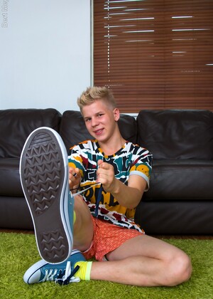 Blond boy's first time on video