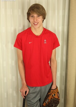 Chicago twink Jade jerks off into his baseball glove.