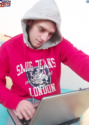 Twink jacking off dick