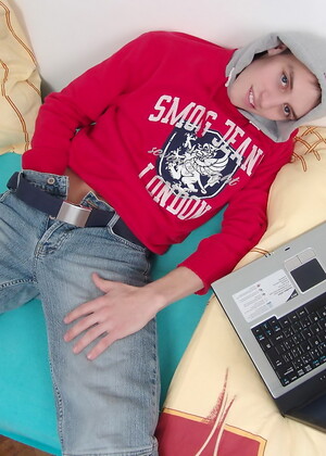 Twink jacking off dick
