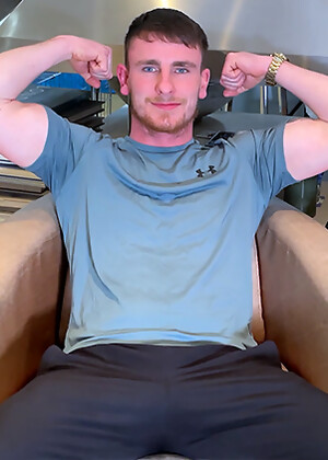 Straight Young Muscular Lad Shows off his Body & Wanks his Hard Uncut Cock & Cums!
