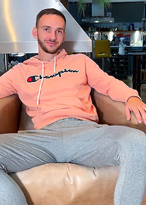 Young, Straight & Lean Lad Wanks his Huge Uncut Cock & Shoots a Big Load of Cum all over the Place!