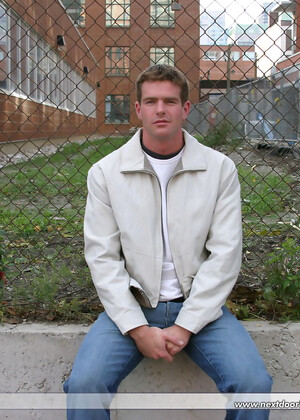Shy brunette Douglas gets rid of his clothes and strokes his wiener