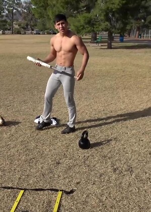 Uncut Baseball Jock Eric Cantor JERKS OFF