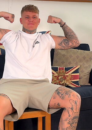 Young Straight Blond Stud Wanks his Rock Hard Uncut Cock & Squirts Cum Everywhere!